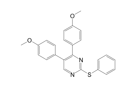 4,5-bis(p-methoxyphenyl)-2-(phenylthio)pyrimidine