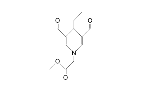 1(4H)-Pyridineacetic acid, 4-ethyl-3,5-diformyl-, methyl ester