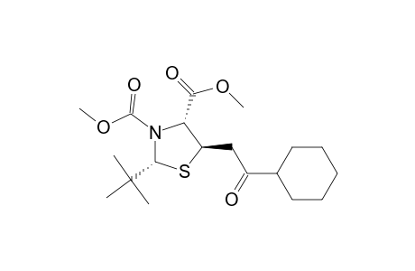 (2R,4R,5R)-dimethyl 2-(t-butyl)-5-(2'-cyclohexyl-2'-oxoethyl)-1,3-thiazolidine-3,4-dicarboxylate