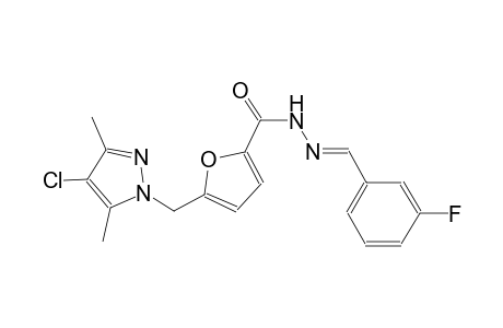 5-[(4-chloro-3,5-dimethyl-1H-pyrazol-1-yl)methyl]-N'-[(E)-(3-fluorophenyl)methylidene]-2-furohydrazide
