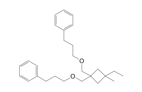 1-Ethyl-1-methyl-3,3-bis(3-phenylpropoxymethyl)cyclobutane