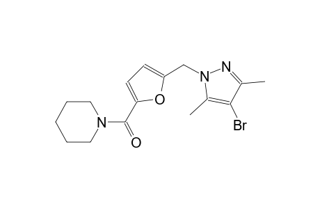 1-{5-[(4-bromo-3,5-dimethyl-1H-pyrazol-1-yl)methyl]-2-furoyl}piperidine