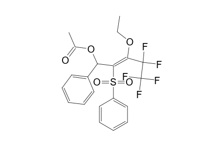(E)-5-ACETOXY-3-ETHOXY-1,1,1,2,2-PENTAFLUORO-5-PHENYL-4-(PHENYLSULFONYL)-PENT-3-ENE