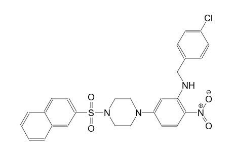 benzenemethanamine, 4-chloro-N-[5-[4-(2-naphthalenylsulfonyl)-1-piperazinyl]-2-nitrophenyl]-