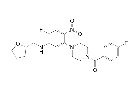 2-Furanmethanamine, N-[2-fluoro-5-[4-(4-fluorobenzoyl)-1-piperazinyl]-4-nitrophenyl]tetrahydro-