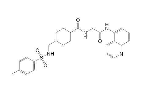 cyclohexanecarboxamide, 4-[[[(4-methylphenyl)sulfonyl]amino]methyl]-N-[2-oxo-2-(5-quinolinylamino)ethyl]-