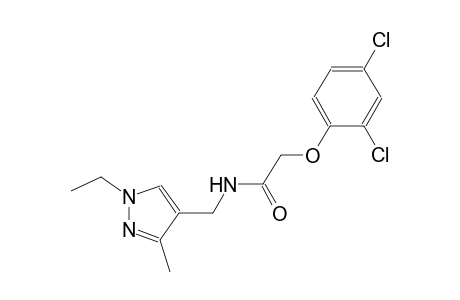 2-(2,4-dichlorophenoxy)-N-[(1-ethyl-3-methyl-1H-pyrazol-4-yl)methyl]acetamide