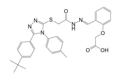 (2-{(E)-[({[5-(4-tert-butylphenyl)-4-(4-methylphenyl)-4H-1,2,4-triazol-3-yl]sulfanyl}acetyl)hydrazono]methyl}phenoxy)acetic acid