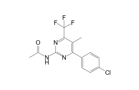 4-Trifluoromethyl-5-methyl-6-(4-chlorophenyl)-2-acetylaminopyrimidine