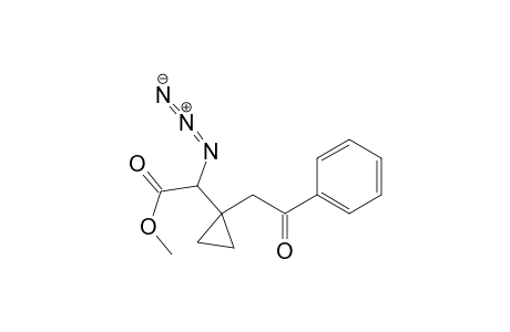 Cyclopropaneacetic acid, .alpha.-azido-1-(2-oxo-2-phenylethyl)-, methyl ester, (.+-.)-