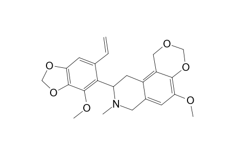 1H-[1,3]Dioxino[5,4-f]isoquinoline, 9-(6-ethenyl-4-methoxy-1,3-benzodioxol-5-yl)-7,8,9,10-tetrahydro-5-methoxy-8-methyl-, (S)-