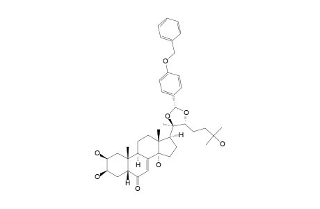 29-ALPHA-(4-BENZYLOXYPHENYL)-20,22-O-METHYLIDENE-20-HYDROXY-ECDYSONE