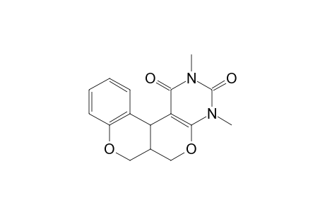 1H,6H-[1]Benzopyrano[4',3':4,5]pyrano[2,3-d]pyrimidine-1,3(2H)-dione, 4,6a,7,12b-tetrahydro-2,4-dimethyl-, cis-