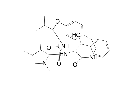 2-(Dimethylamino)-N-[7-[hydroxy(phenyl)methyl]-3-isopropyl-5,8-dioxo-2-oxa-6,9-diazabicyclo[10.2.2]hexadeca-1(14),12,15-trien-4-yl]-3-methylpentanamide
