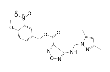 4-Methoxy-3-nitrobenzyl 4-{[(3,5-dimethyl-1H-pyrazol-1-yl)methyl]amino}-1,2,5-oxadiazole-3-carboxylate