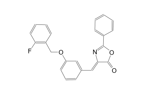 (4Z)-4-{3-[(2-fluorobenzyl)oxy]benzylidene}-2-phenyl-1,3-oxazol-5(4H)-one