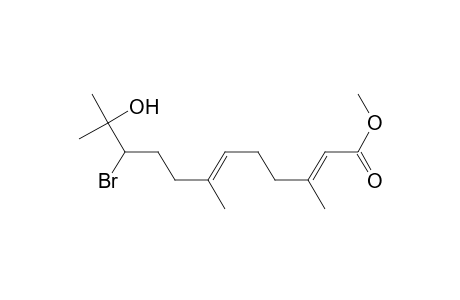 2,6-Dodecadienoic acid, 10-bromo-11-hydroxy-3,7,11-trimethyl-, methyl ester