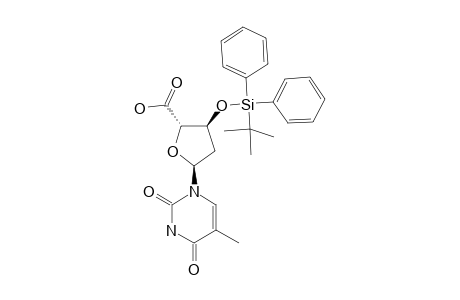 (2S,3R,5R)-3-(TERT.-BUTYLDIPHENYLSILANYLOXY)-5-(5-METHYL-2,4-DIOXO-3,4-DIHYDRO-2H-PYRIMIDIN-1-YL)-TETRAHYDROFURAN-2-CARBOXYLIC-ACID