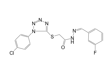 2-{[1-(4-chlorophenyl)-1H-tetraazol-5-yl]sulfanyl}-N'-[(Z)-(3-fluorophenyl)methylidene]acetohydrazide