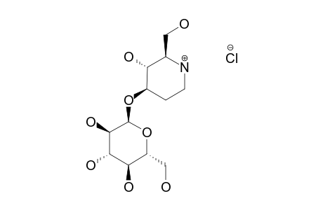 1,2,5-TRIDEOXY-3-O-(ALPHA-D-GLUCOPYRANOSYL)-1,5-IMINO-D-ARABINO-HEXITOL-HYDROCHLORIDE