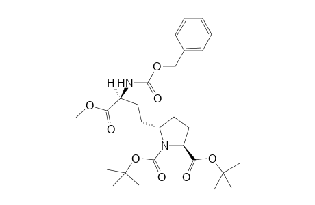 tert-Butyl (2S,3'S)-trans-1-(tert-butyloxycarbonyl)-5-[(3'-amino-(N-benzyloxycarbonyl)-3'-(methoxycarbonyl)propyl]prolinate