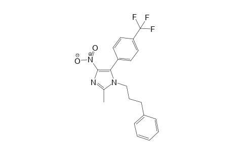 5-(4-(Trifluoromethyl)phenyl)-2-methyl-4-nitro-1-(3-phenylpropyl)-1H-imidazole