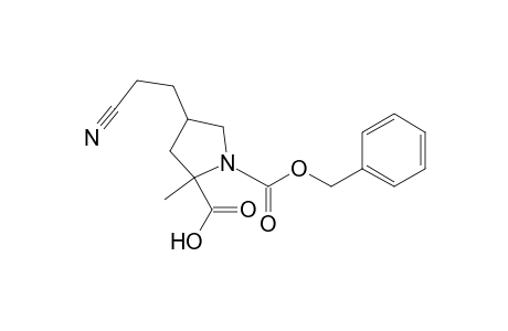 2-Methyl 1-(phenylmethyl) 4-(2-cyanoethyl)-1,2-pyrrolidinedicarboxylate