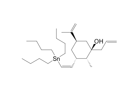 (1R,2R,3R,5R)-1-Allyl-2-methyl-5-isopropenyl-3-[(Z)-2'-(tributylstannyl)vinyl]-cyclohexan-1-ol