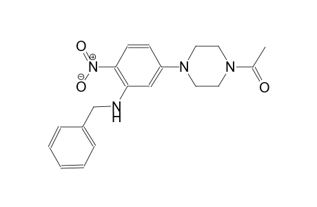 benzenemethanamine, N-[5-(4-acetyl-1-piperazinyl)-2-nitrophenyl]-