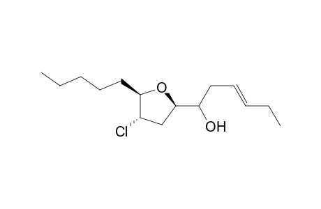 5(R)-Pentyl-4(S)-chloro-2(R)-(1-hydroxy-3(E)-hexenyl)tetrahydrofuran