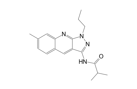 2-methyl-N-(7-methyl-1-propyl-1H-pyrazolo[3,4-b]quinolin-3-yl)propanamide