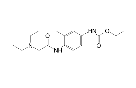 4-[2-(diethylamino)acetamido]-3,5-dimethylcarbanilic acid, ethyl ester