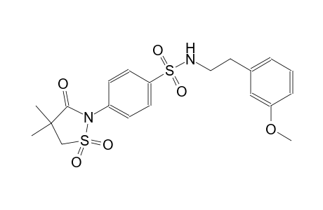 benzenesulfonamide, 4-(4,4-dimethyl-1,1-dioxido-3-oxo-2-isothiazolidinyl)-N-[2-(3-methoxyphenyl)ethyl]-