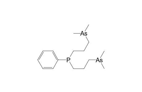 Phosphine, bis[3-(dimethylarsino)propyl]phenyl-