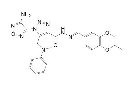 1-(4-amino-1,2,5-oxadiazol-3-yl)-N'-[(E)-(4-ethoxy-3-methoxyphenyl)methylidene]-5-[(methylanilino)methyl]-1H-1,2,3-triazole-4-carbohydrazide