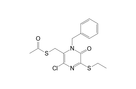 S1-{[1-Benzyl-3-chloro-1,6-dihydro-5-(ethylsulfanyl)-6-oxo-2-pyrazinyl}methyl]ethanethioate