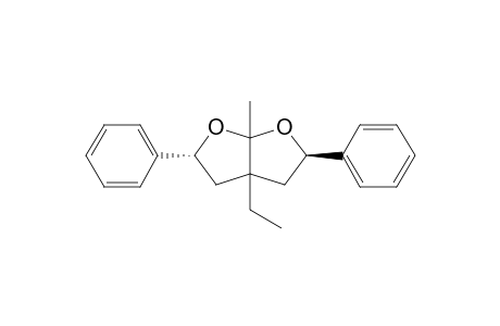 (2.beta.,3a.alpha.,5.alpha.,6a.alpha.)-3a-Ethyl-6a-methyl-2,5-diphenyl-2,3,3a,4,5,6a-hexahydrofuro[2,3-b]furan