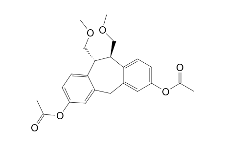 5H-Dibenzo[a,d]cycloheptene-3,7-diol, 10,11-dihydro-10,11-bis(methoxymethyl)-, diacetate, (10R-trans)-