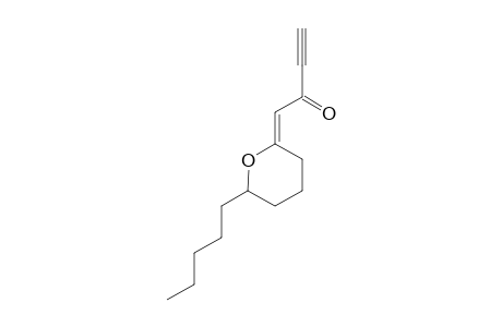 E-6-PENTYL-2-[2-OXO-BUTIN-(3)-YLIDEN]-TETRAHYDROPYRAN