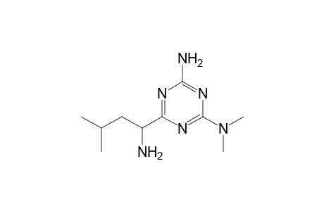 2-(1-Amino-3-methyl)butyl-4-amino-6-dimethylamino-s-triazine