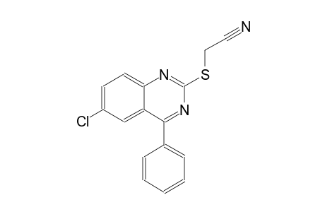 [(6-chloro-4-phenyl-2-quinazolinyl)sulfanyl]acetonitrile