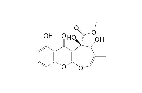 4,5,7-Trihydroxy-5-(methoxycarbonyl)-3-methyl-4,5-dihydrooxepino[2,3-b]chromen-6-one