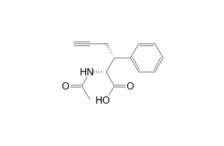 Phenylalanine, N-acetyl-.beta.-2-propynyl-, threo-