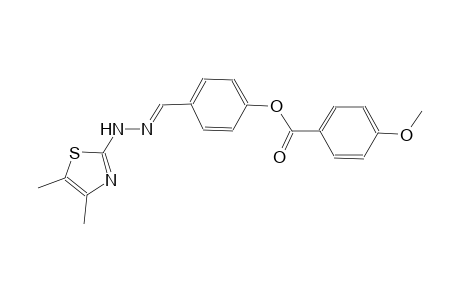 4-{(E)-[2-(4,5-dimethyl-1,3-thiazol-2-yl)hydrazono]methyl}phenyl 4-methoxybenzoate