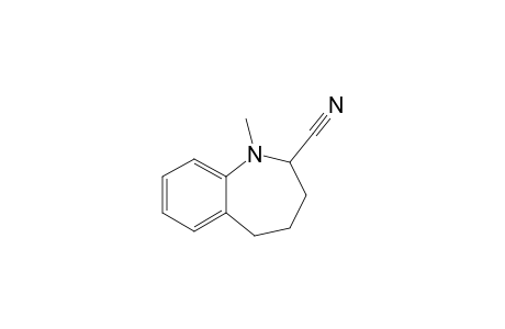1-Methyl-2,3,4,5-tetrahydro-1-benzazepine-2-carbonitrile