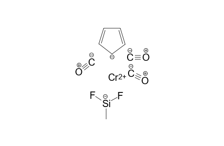 Tricarbonyl(pi-cyclopentadienyl)(difluoromethylsilyl)chromium(II)