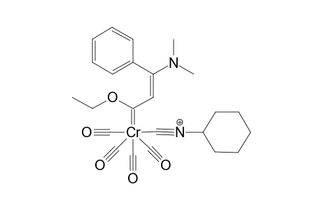 cis-Tetracarbonyl (cyclohexylisocyanide)[(2E)-1-ethoxy-3-dimethylamino-3-phenylpropenylidene ] chromium