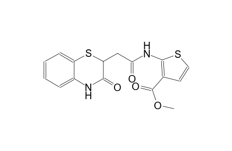 3-thiophenecarboxylic acid, 2-[[(3,4-dihydro-3-oxo-2H-1,4-benzothiazin-2-yl)acetyl]amino]-, methyl ester