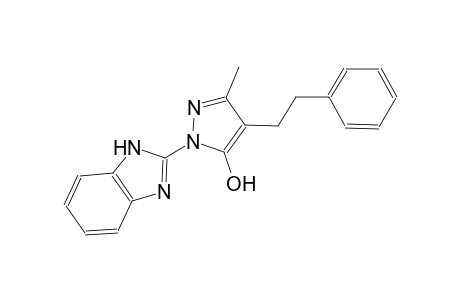 1H-pyrazol-5-ol, 1-(1H-benzimidazol-2-yl)-3-methyl-4-(2-phenylethyl)-