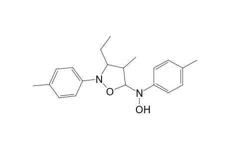 5-Isoxazolidinamine, 3-ethyl-N-hydroxy-4-methyl-N,2-bis(4-methylphenyl)-